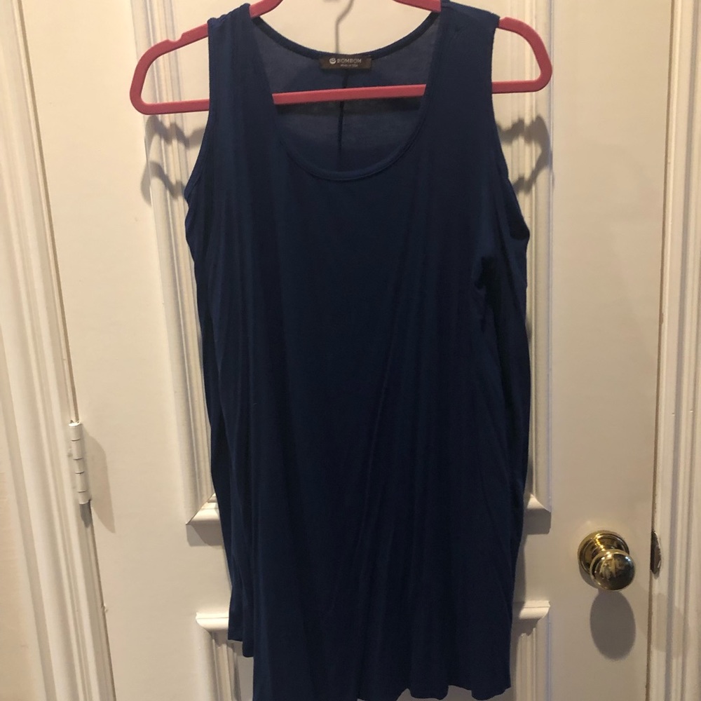 Comfy cold shoulder dress